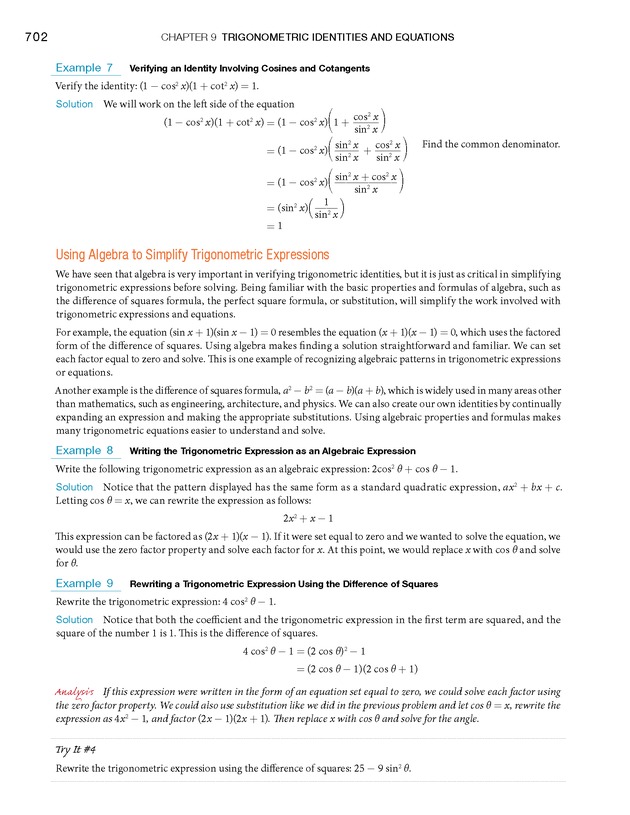 Algebra and Trigonometry - Front Matter 720
